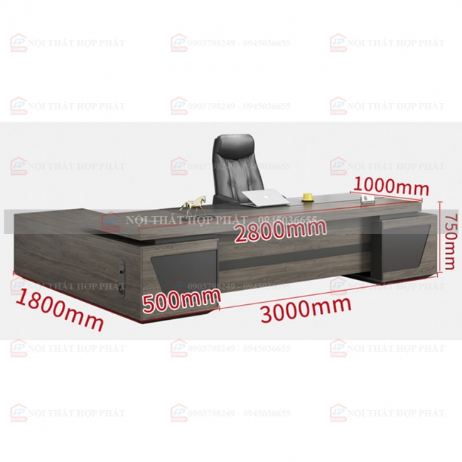 Bàn Làm Việc Cao Cấp Gỗ Thiết Kế BLVCCG002